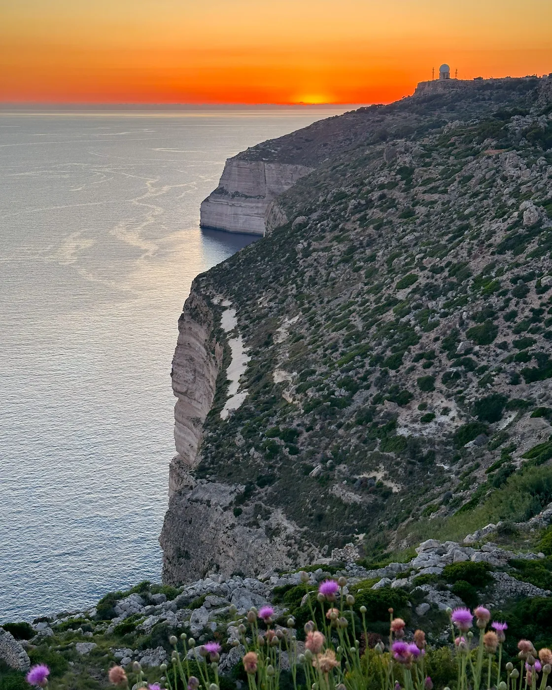 Dingli Cliffs at sunset, Malta